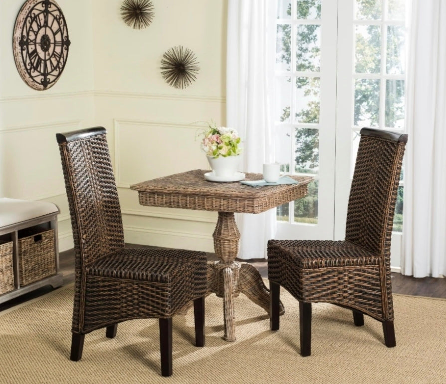 SAFAVIEH
Ilya Brown Wicker Chair (Set of 2)