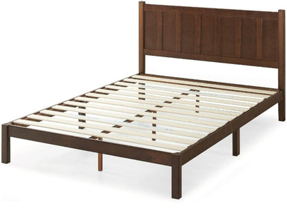 Zinus Adrian Wood Rustic Style Platform Bed with Headboard / Wood Slat Support, Full,OLB-SWPBHR-12F