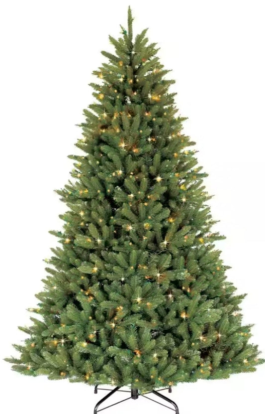 Puleo International
7.5 ft. Pre-Lit Fraser Fir Artificial Christmas Tree with 750 Clear/Multi-Colored LED Lights (Useed good condition)