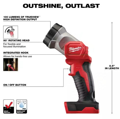 Milwaukee
M18 18-Volt Lithium-Ion Cordless 100 Lumens LED Flashlight (Tool-Only)