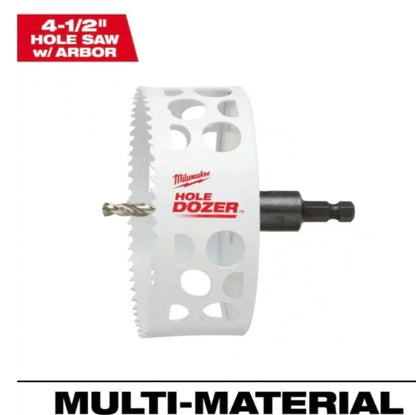 Milwaukee
4-1/2 in. HOLE DOZER Bi-Metal Hole Saw with 3/8 in. Arbor and Pilot Bit