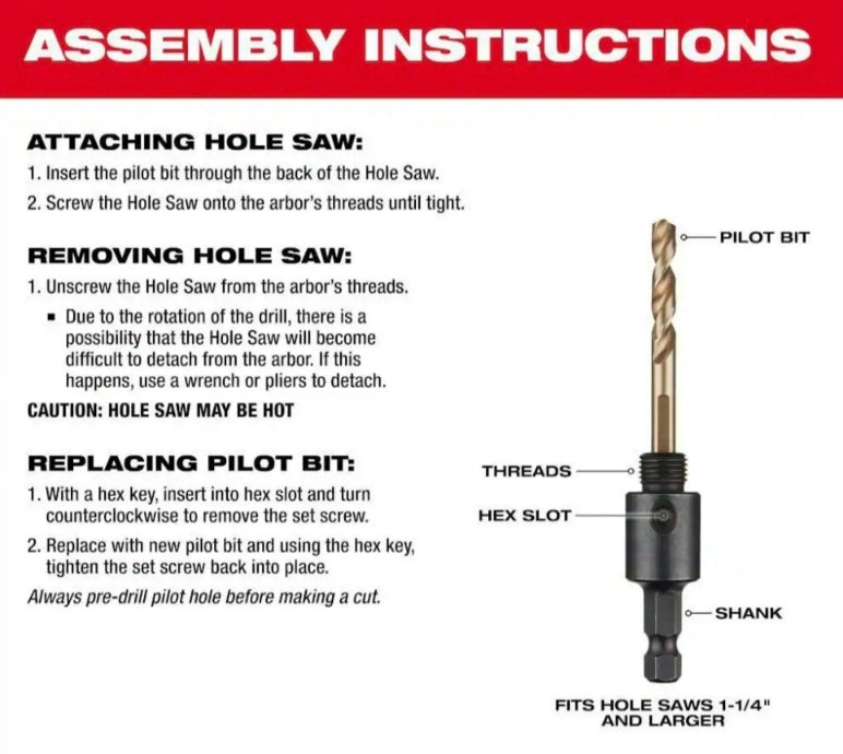 Milwaukee
4-1/2 in. HOLE DOZER Bi-Metal Hole Saw with 3/8 in. Arbor and Pilot Bit