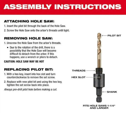 Milwaukee
4-1/2 in. HOLE DOZER Bi-Metal Hole Saw with 3/8 in. Arbor and Pilot Bit