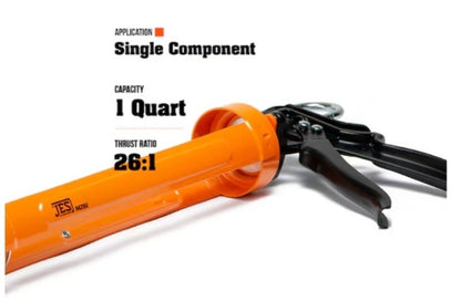 Jes Innovations
1 Qt. 26:1 High-Thrust Caulk Gun