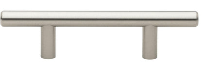 GlideRite Hardware 5007-64-SS-1 2.5 inch CC 5 inch Long Solid Bar Handle Pulls 1 Pack, 2.5", Stainless Steel Finish