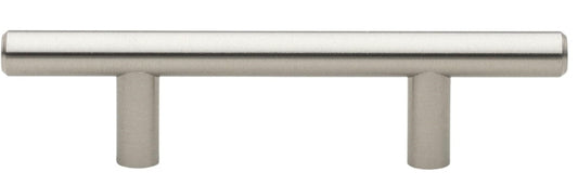 GlideRite Hardware 5007-64-SS-1 2.5 inch CC 5 inch Long Solid Bar Handle Pulls 1 Pack, 2.5", Stainless Steel Finish