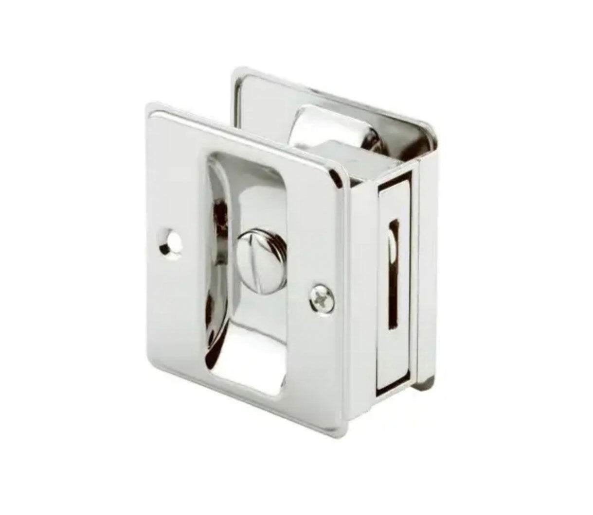 Prime Line N6773 161887 Privacy Pocket Door Latch 2-1/2 By 2-3/4 By 1-3/8 Inch Satin Nickel