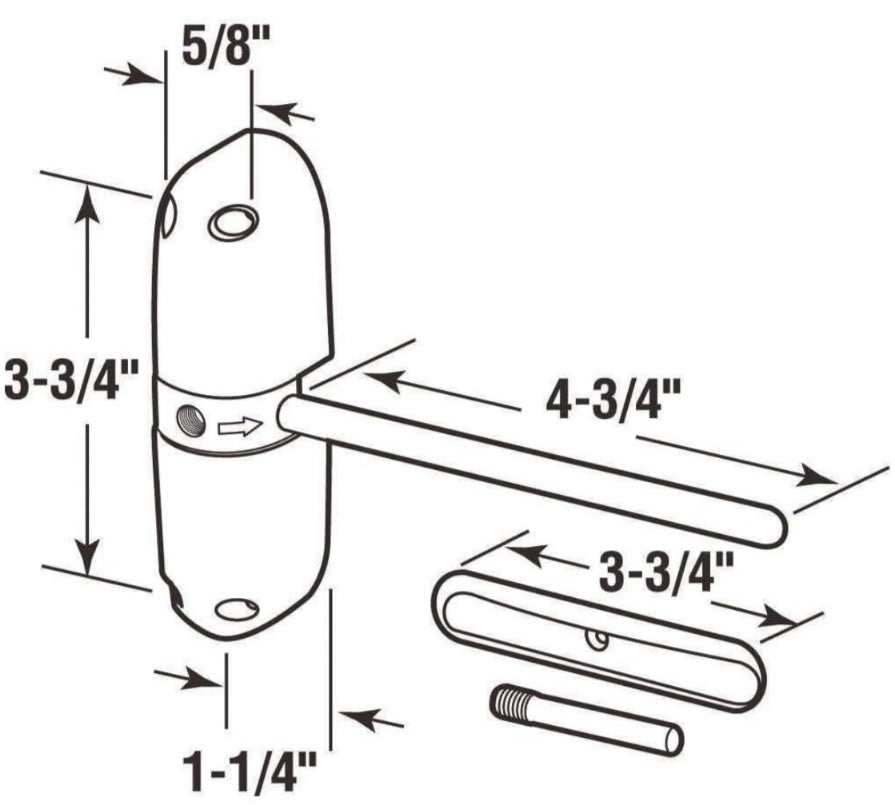 Prime Line KC17HD Brown Diecast Safety Spring Door Closer