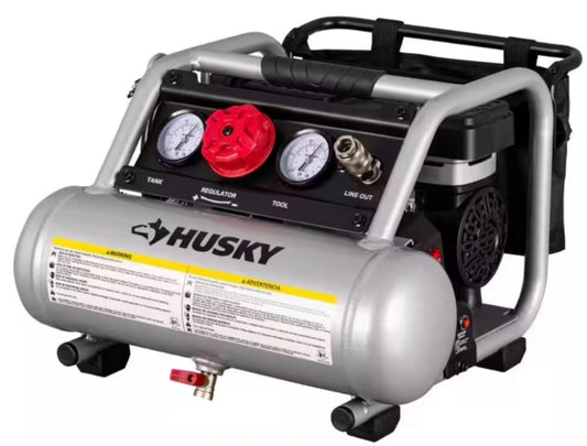 Husky
1 Gal. 135 PSI Portable Electric Quiet Air Compressor