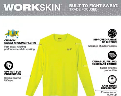 Milwaukee
Men's Extra Large Hi-Vis GEN II WORKSKIN Light Weight Performance Long-Sleeve T-Shirt