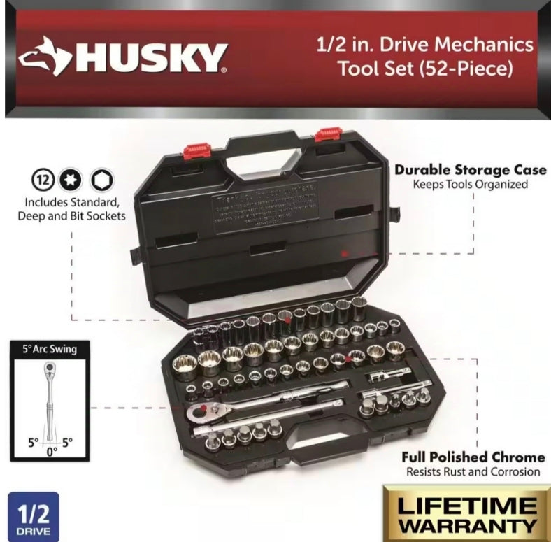 Husky
1/2 in. Drive Mechanics Tool Set (52-Piece)