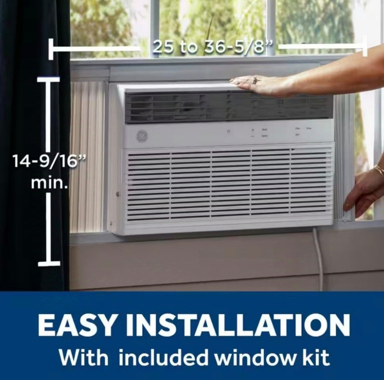 GE
10,000BTU 115-Volts Smart Window Air Conditioner for 450 Sq. Ft. in White with Wi-Fi and Remote