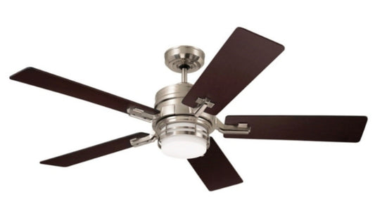 Emerson Amhurst Transitional Brushed Steel Indoor Ceiling Fan Damage Box