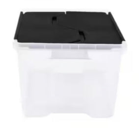 HDX
Clear 5.8 Gal. Flip Top Storage Tote