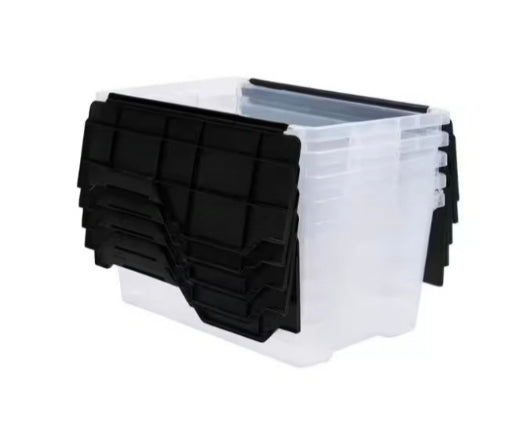 HDX
Clear 5.8 Gal. Flip Top Storage Tote