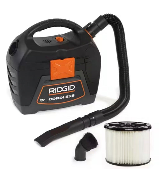 RIDGID
3 Gallon 18-Volt Cordless Handheld Shop Vac Wet Dry Vacuum (Tool Only) with Filter, Expandable Hose and Accessories