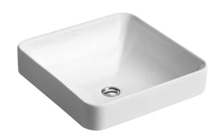 KOHLER
Vox 16 in. Square Vitreous China Vessel Sink in White with Overflow Drain