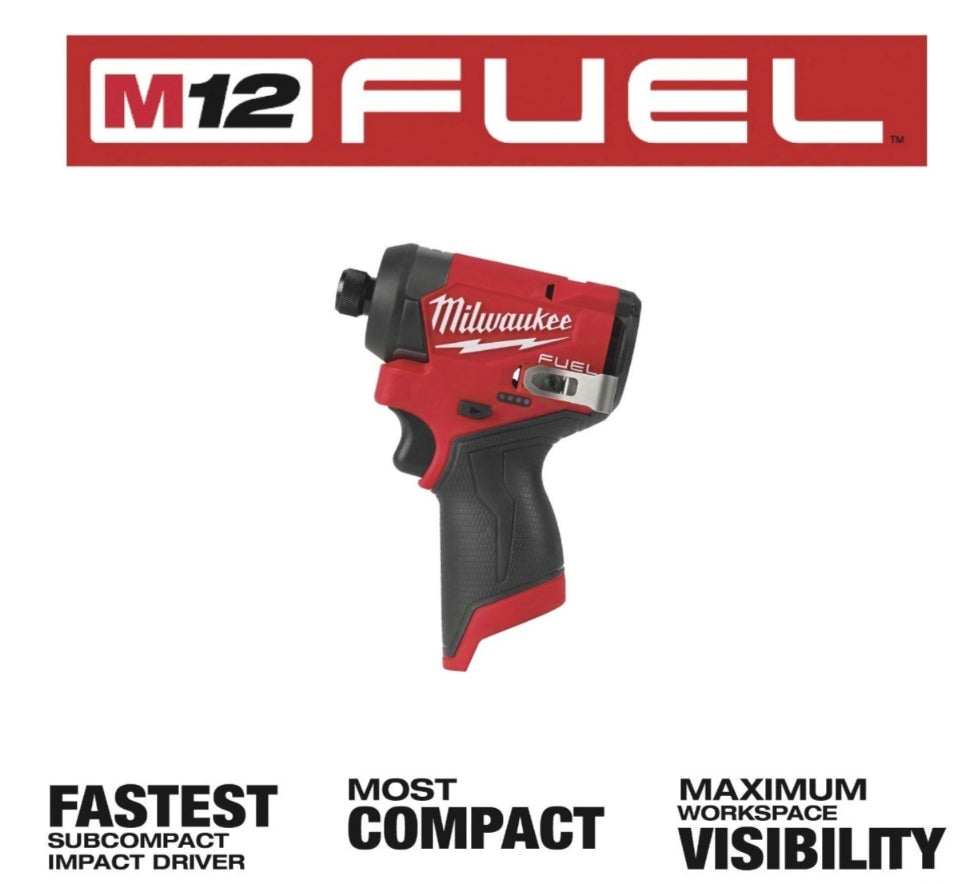 Milwaukee M12 FUEL 1/4in. Hex Impact Driver, Tool Only, Model# 3453-20