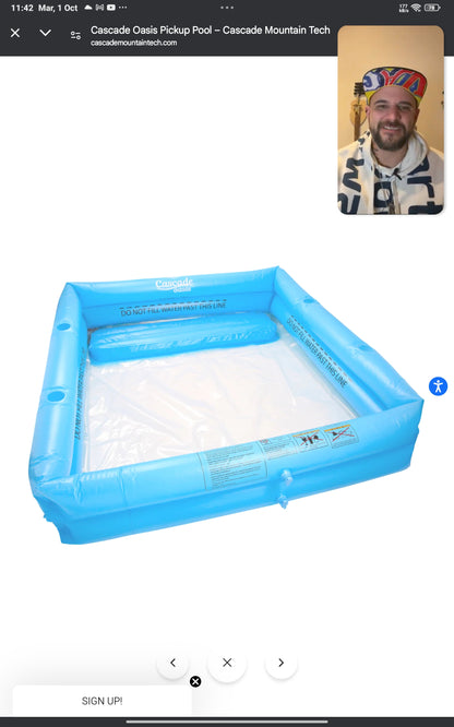 Cascade Mountain Tech Inflatable Pickup Pool