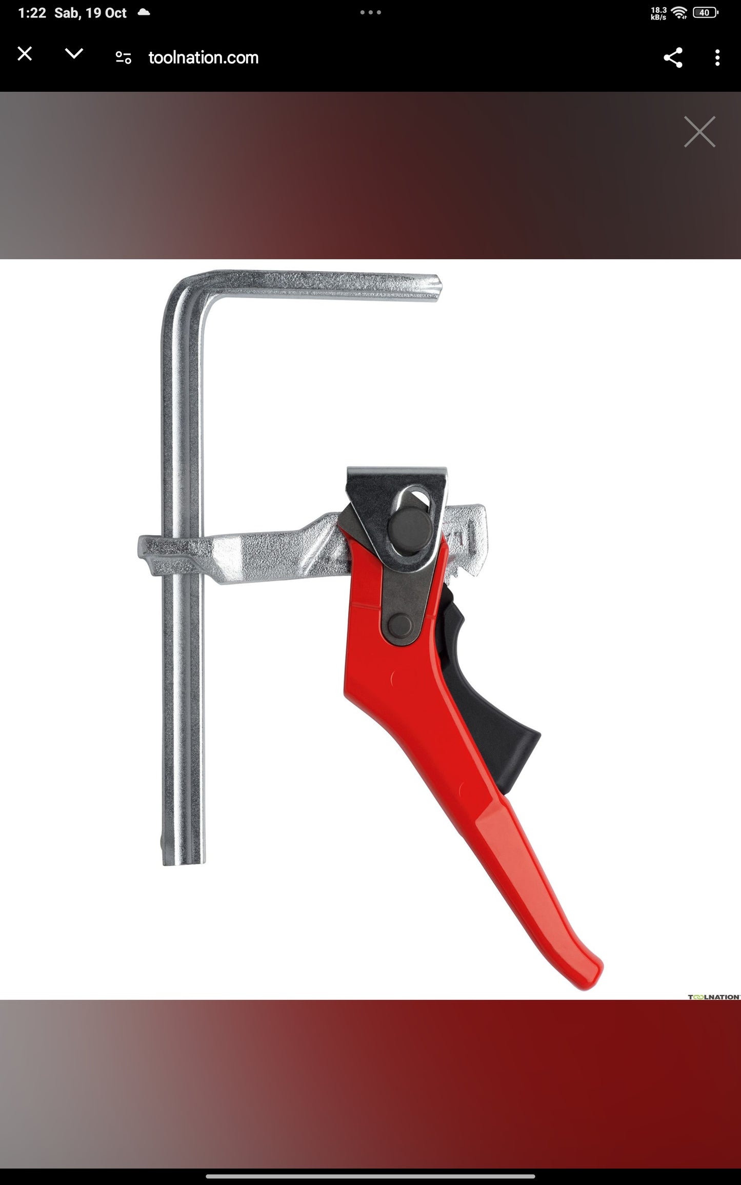 Bessey
GTR16S6H All-steel table clamp with lever handle 160/60 New Tool No Box