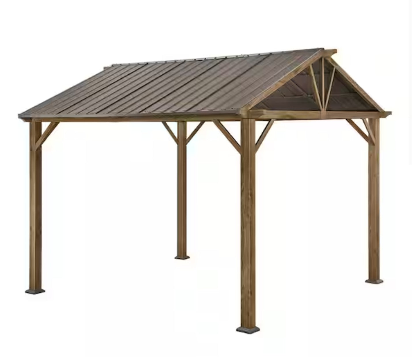 Hampton Bay
Providence Place 11 ft. W x 10 ft. D Brown Hard Top Gazebo Only Pick Up