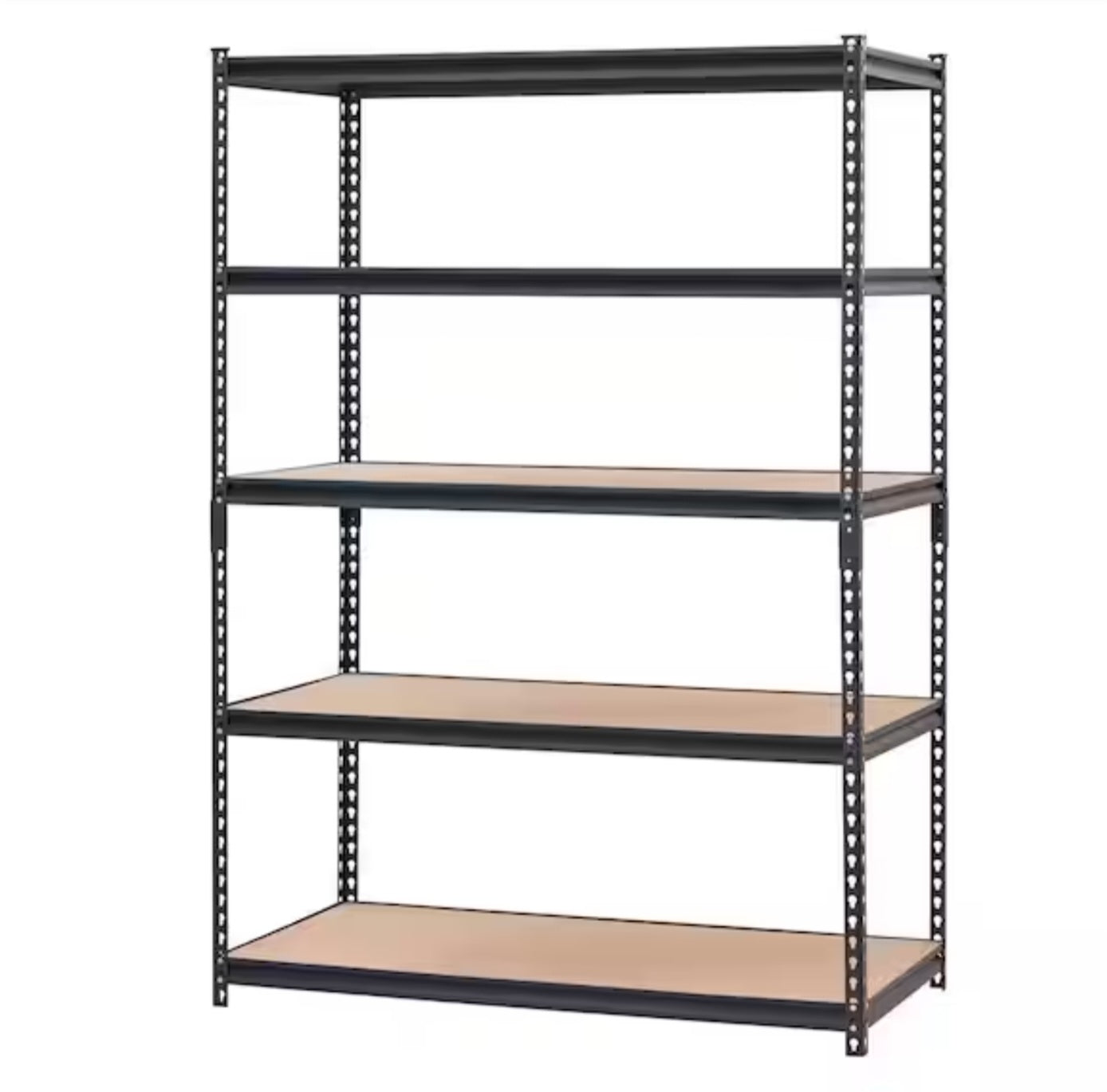 Muscle Rack
5-Tier Heavy Duty Steel Garage Storage Shelving Unit in Black (48 in. W x 72 in. H x 24 in. D)