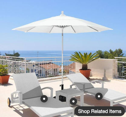 California Umbrella
11 ft. Stone Black Aluminum Market Crank Lift Patio Umbrella in Melon Sunbrella