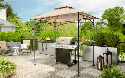 Heathermoore Outdoor Patio 8 ft. x 5 ft. Grill Gazebo