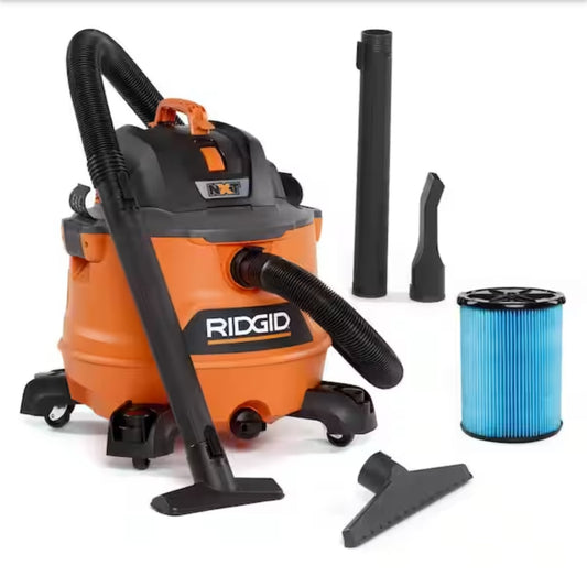 RIDGID
14 Gallon 6.0 Peak HP NXT Shop Vac Wet Dry Vacuum with Fine Dust Filter, Locking Hose and Accessory Attachments