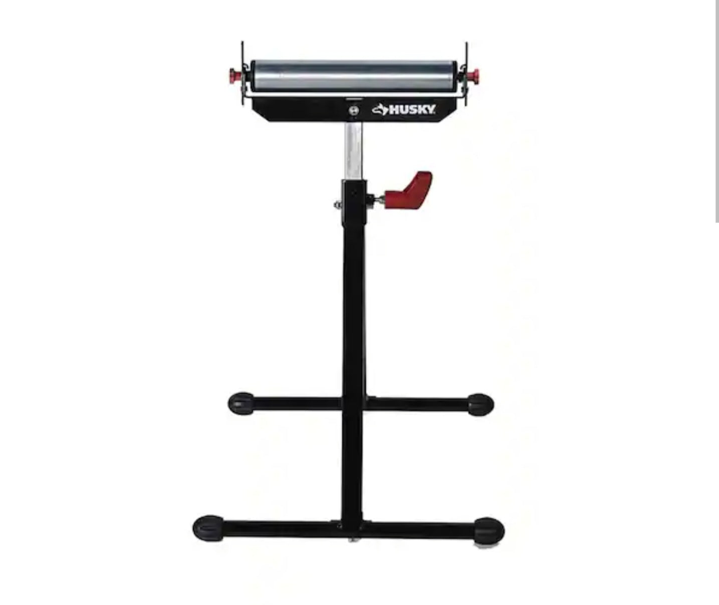 23 in. to 43 in. Stationary Steel Roller Stand with Edge Guide