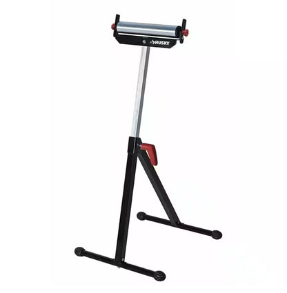 23 in. to 43 in. Stationary Steel Roller Stand with Edge Guide