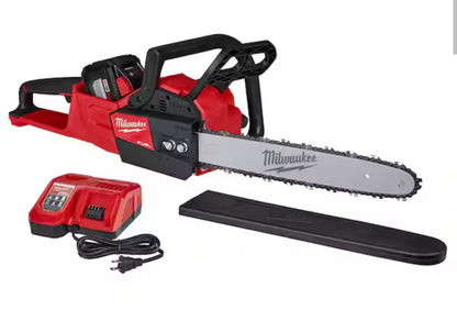 Milwaukee
M18 FUEL 16 in. 18V Lithium-Ion Brushless Battery Chainsaw Kit with 12.0 Ah Battery and M18 Rapid Charger